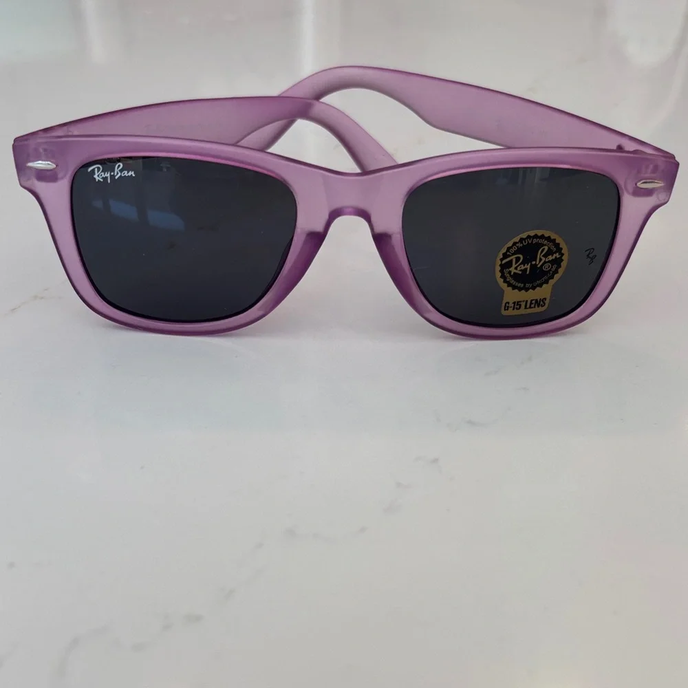 Ray‑Ban Purple Original Wayfarer Sunglasses with Case NWT - Picture 2 of 14
